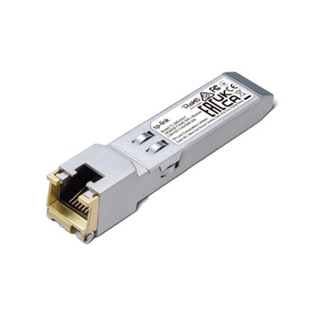 transceptor minigbic sfp rj45  admite 10gbaset 5gbaset 25gbaset 1000baset y 100basetx   distancia hasta 30 metros  conector rj4