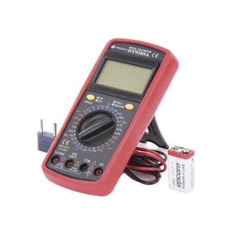 Kit Multimetro Digital Dt9205a 600 Vcc /  Vca  Catii  Con Pantalla Lcd. Incluye Bateria Er9v De 9v