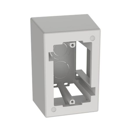 caja de pared superficial de 1 pieza uso universal con placas de pared con cinta adhesiva color blanco220739