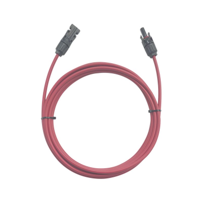 Cable Fotovoltaico / 1 Metro / Color Rojo / Calibre 10 Awg / Terminal Mc4m / Ambos Extremos