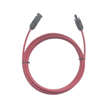 cable fotovoltaico  1 metro  color rojo  calibre 10 awg  terminal mc4m  ambos extremos