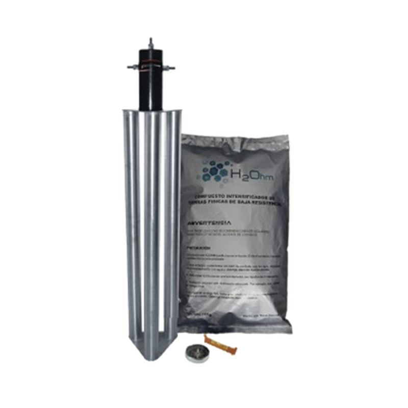 Kit Antivandalico De Puesta A Tierra De 100 Amperes Con Electrodo Filtro Y Compuesto H2ohm. Kit Antivandalico De Puesta A Tierra De 100 Amperes Con Electrodo Filtro Y Compuesto H2ohm.