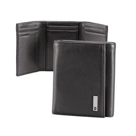 cartera de piel con compartimento para identificación