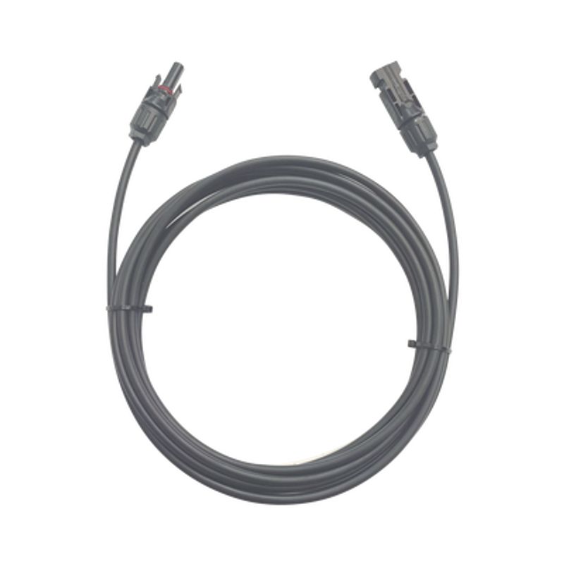 Cable Fotovoltaico / 1 Metro / Color Negro / Calibre 10 Awg / Terminal Mc4m / Ambos Extremos