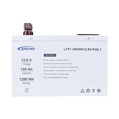 Bateria De Litio Lifepov12.8v 100ah 1.28kwh Pantalla Lcd