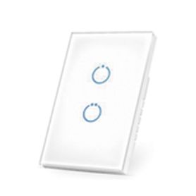 interruptor onoff panel táctil touch inalámbrico zwave plus 2 botones compatible con hubitat hc8 álula  m2m otro 