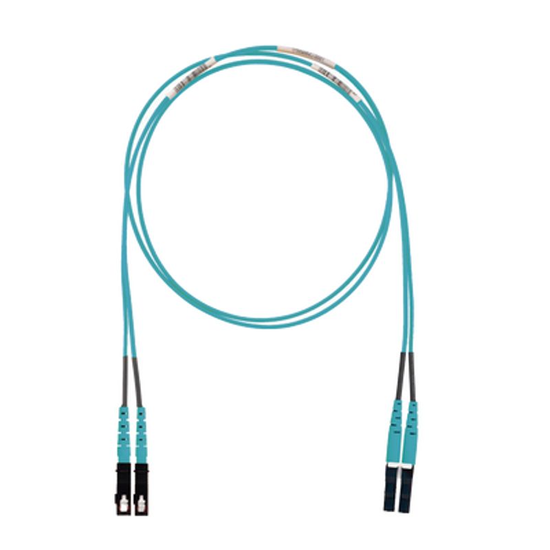 Jumper De Fibra Optica Multimodo 50/125 Om3 Lcsc Duplex Lszh (cero Halógenos) Color Aqua 2 Metros