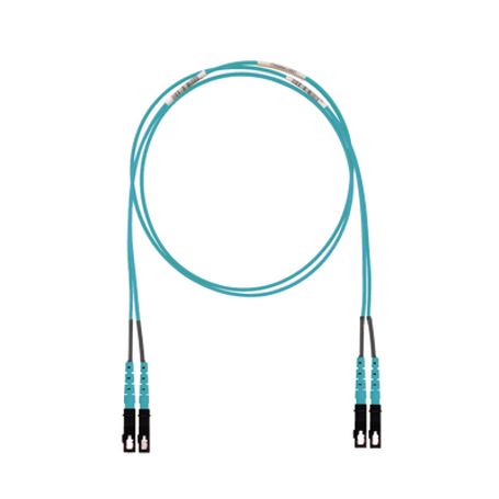 jumper de fibra optica multimodo 50125 om3 scsc duplex lszh cero halógenos color aqua 2 metros