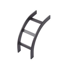 accesorio de escalerilla curva vertical bajada interior 12 in de ancho de acero color negro