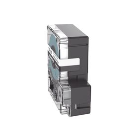  casete de etiquetas de poliéster de cinta continua color negro sobre blanco uso interiorexterior 24 mm 1 in de ancho x 91 metr