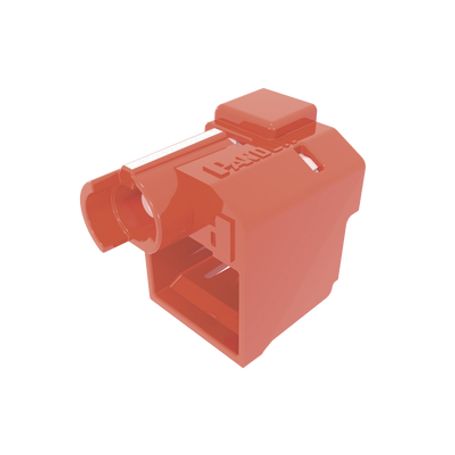Kit De 10 Dispositivos Para Impedir Desconexión De Plug Rj45 Color Rojo Incluye Herramienta Para Instalar/retirar 