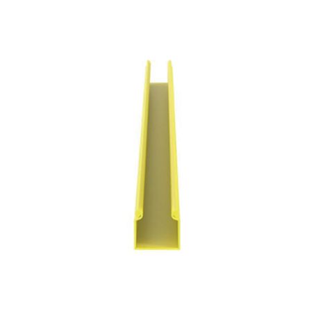 Canaleta Fiberrunner™ 2x2 Sin Tapa De Pvc Rigido Color Amarillo 1.8 M De Largo