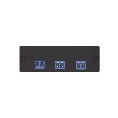 placa acopladora de fibra óptica fap con 3 conectores lc duplex 6 fibras para fibra monomodo os1os2 color azul