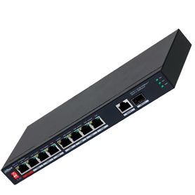 dahua pfs30108gt96  switch poe de 10 puertos gigabite 8 puertos poe 2 puertos uplink 101001000 96 watts totales switching 20 gb