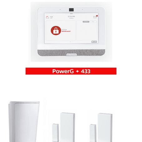 Qolsys Iq4 Pack  Paquete De Alarma Iqpanel4 De Qolsys Incluye Panel Autocontenido Con Pantalla Táctil De 7 Power G 915 Mhz  Dsc 