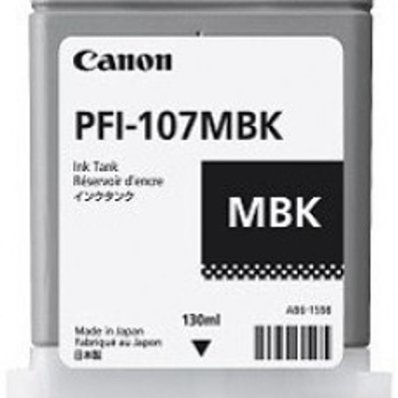 Tanque de Tinta CANON PFI107MBK Negro Inyección de tinta Ampolla IDCARDKR2K 