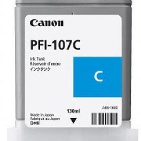 Tanque de tinta CANON PFI107C Cian Inyección de tinta Ampolla IDCARDKR2K 