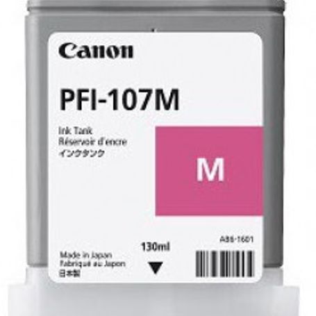 Tanque de Tinta CANON PFI107M Magenta Inyección de tinta Ampolla IDCARDKR2K 