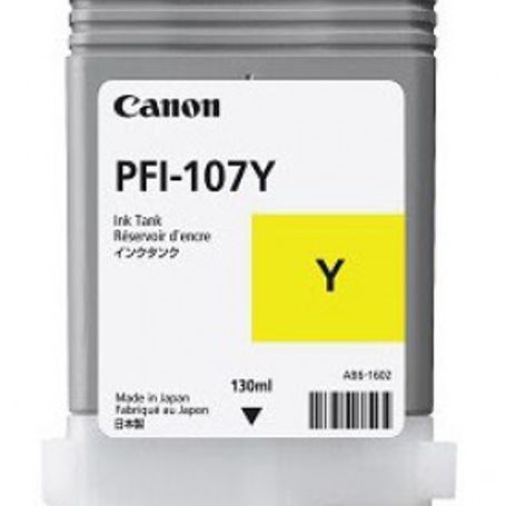 Tanque de tinta CANON PFI107Y Amarillo Inyección de tinta Ampolla IDCARDKR2K 