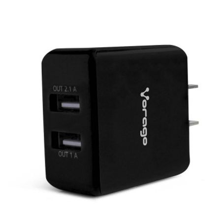 CARGADOR PARA PARED VORAGO AU106 CON 2 PUERTOS USB NEGRO IDCARDKR2K 