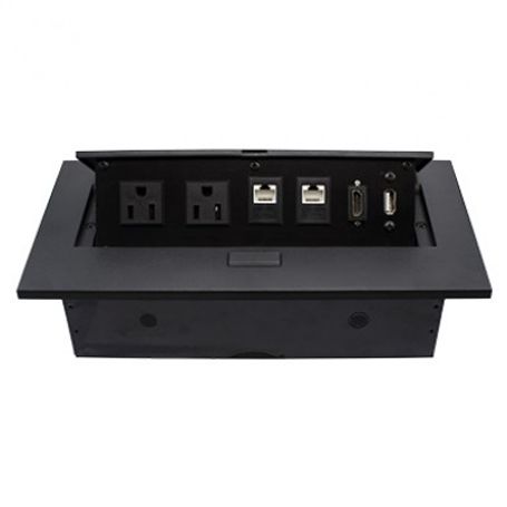Caja de Mesa RJ45 Cat 6 HDMI USB V2.0 Nema 515R Negro BROBOTIX 170906 IDCARDKR2K 