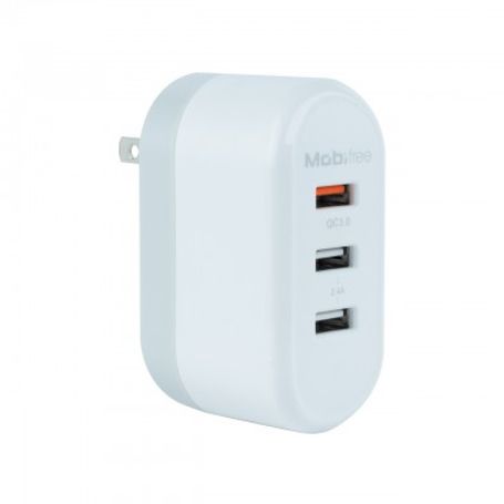 cargador  mobifree cargador de pared 3 puertos usb