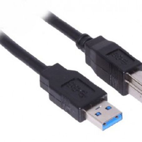 CABLE USB BROBOTIX V3.0 AB 1.8MTS USB 3.0 USB 3.0 Macho/Macho 18 m Negro IDCARDKR2K 