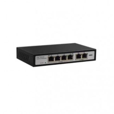 Switch provisión (PoES0460C2I) 4 puertos Poe 10/100 mbps  2 Uplink IDCARDKR2K 
