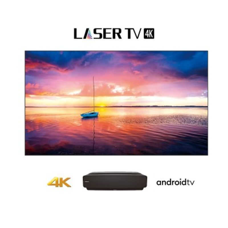 LASER TV HISENSE 120 Pulgadas 120L5G DLP 4K Smart Android HDR LaserPhosphor Color filter Audible Noise32dBIncluye pantalla de pr