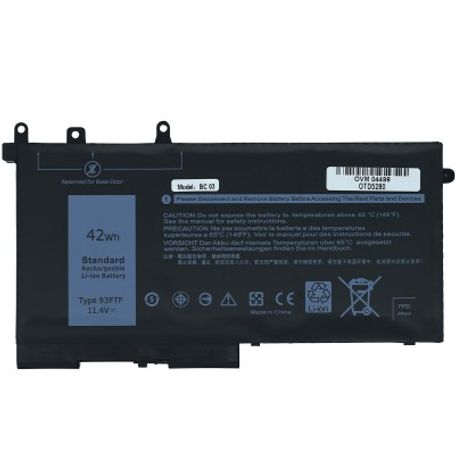 Bateria OVALTECH OTD5280 Polimero 11.4V para Dell Latitude 5280 5290 5480 5490 5580 5590 series 3DDDG 3VC9Y 03VC9Y O3VC9Y 4YFVG 