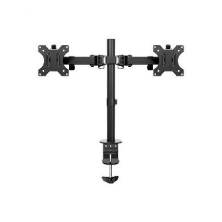 Soporte para Monitor LCD de 2 Brazos de 13 a 32 Pulgadas P/Montaje Escritorio Resistencia 8 KG C/U BROBOTIX 963210 IDCARDKR2K 