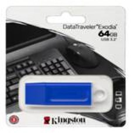 Memoria USB de 64GB Kingston KCU2G647GB  (Azul) IDCARDKR2K 