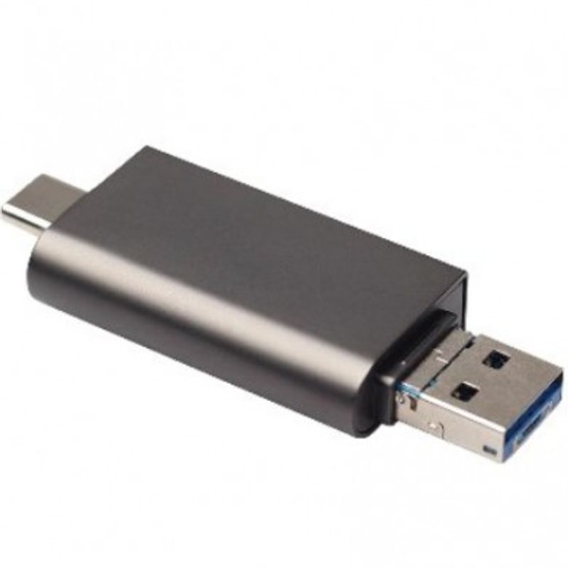 LECTOR OTG SD y MICRO SD USB TIPO A MICRO USB Y TIPO C 6006085 BROBOTIX IDCARDKR2K 