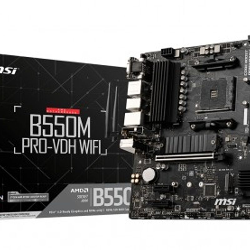 Motherboard MSI B550M  DDR4SDRAM 128 GB AMD Zócalo AM4 Micro ATX IDCARDKR2K 