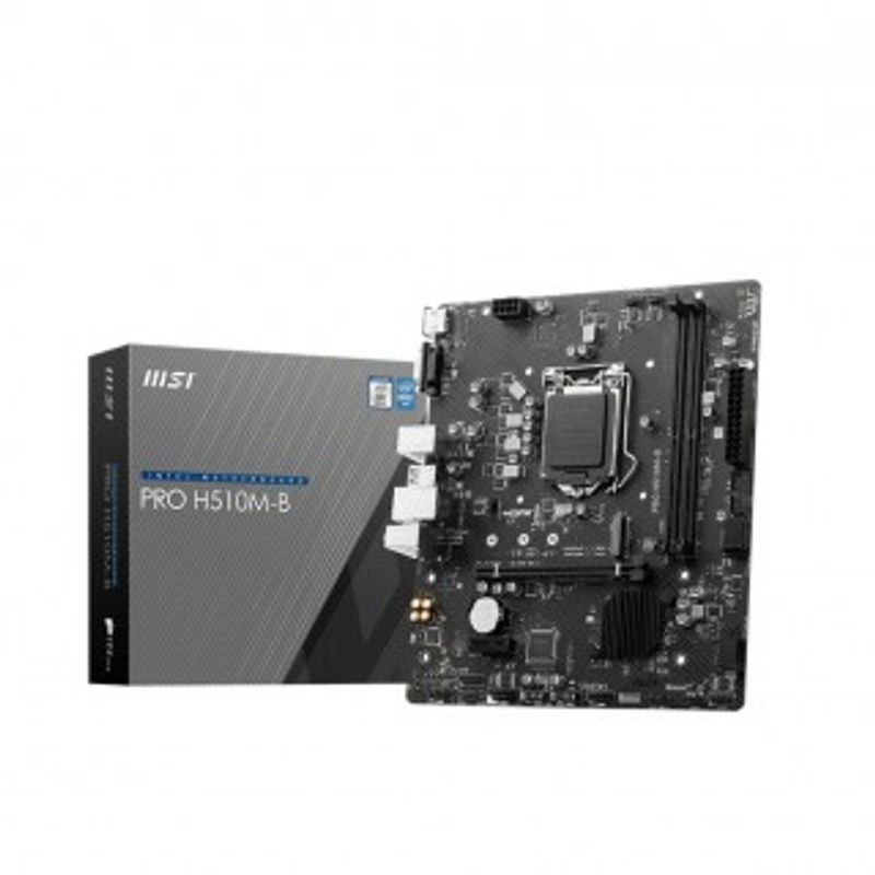 Motherboard MSI PRO H510MB Intel Chipset  Socket LGA1200 MicroATX Soporta Procesadores Core i5 Core i7 Core i9 Core i3 Pentium G