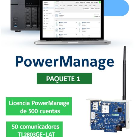 Dsc Powermanage Esm Paquete 1  Licencia Powermanage De 500 Cuentas  50 Comunicadores Tl2803gelat