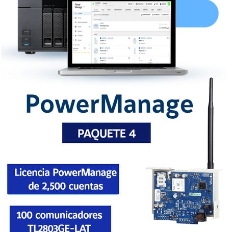 Dsc Powermanage Esm Paquete 4  Licencia Powermanage De 2500 Cuentas  100 Comunicadores Tl2803gelat