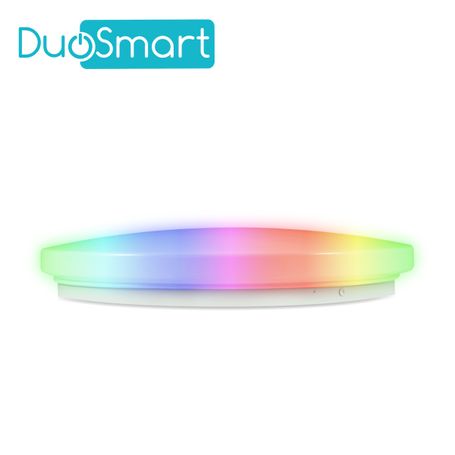 lampara de techo inteligente multicolor rgb wifi 24ghz duosmart s20 compatible con alexa y google home con temporizadores compa