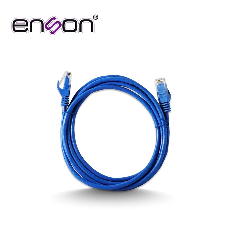 Patchcord Utp Cat6a Enson P6a009 Forro Pvc Azul 4 Pares Calibre Conductor 26 Awg Uso Interior Longitud 3 Pies 90 Centimetros