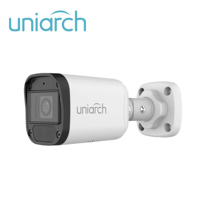 Camara Ip Bullet Ipcb124apf28k Uniarch By Unv 4mp / Ultra265 / Lente 2.8mm / Ip67 / Dwdr / Mic Incluido / Slot Microsd Hasta 128