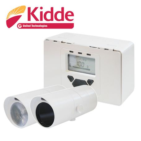 Sistema De Detección De Humo Fotobeam Convencional Kidde Kc3000103 Incluye Monitor Transmisor Y Receptor Cobertura De Hasta 120x