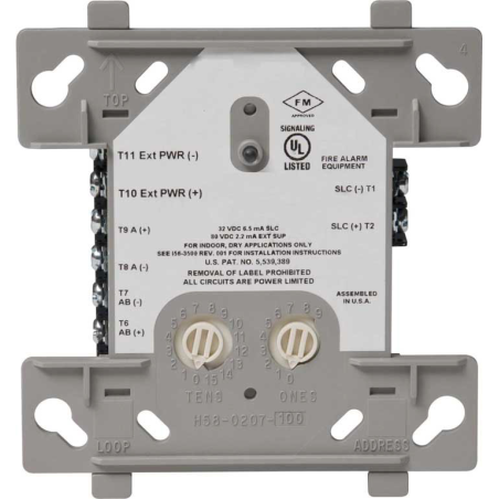 ADDRESSABLE RELAY MODULE WITH FLASHSCAN PROVIDES TWO FORM-C DRY CONTACTS THAT SWITCH TOGETHER