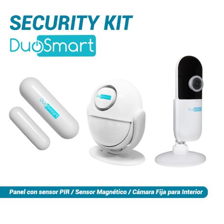 Kit De Seguridad Básica Del Hogar Security Kit Duosmart. Incluye 1 Panel De Alarma C10 1 Sensor Magnético Csd1 Y 1 Cámara E10