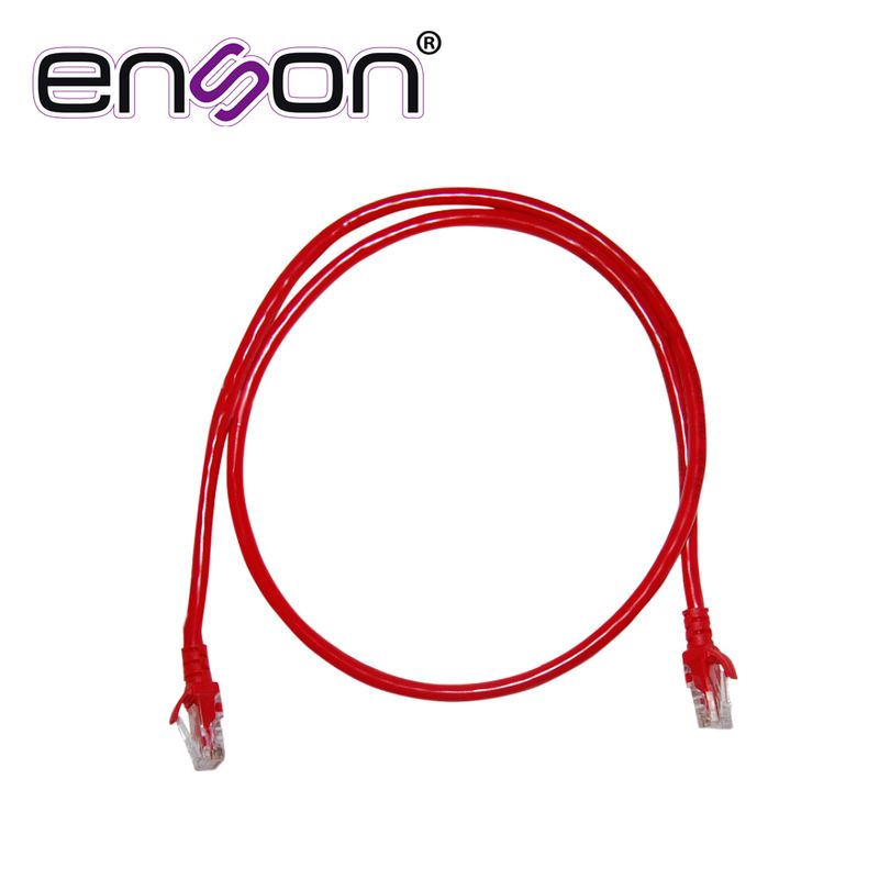 Patchcord Utp Cat6 Enson P6p03 Serie Proii Calibre 24 Awg De 90 Cm Forro Pvc Color Rojo 