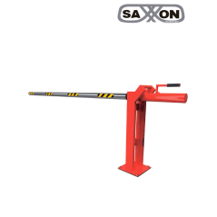 SAXXON EH50L - Barrera manual para control de acceso vehicular / 5 Metros / Brazo de aluminio / REFLEJANTES / Color Rojo