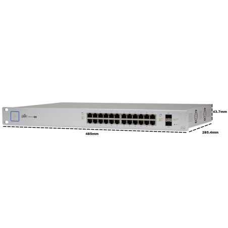 Ubiquiti Us24250w  Switch Unifi Gigabit Poe / 24 Puertos Gigabit Ethernet / 2 Puertos Sfp / Poe 250 Watts / Switching 52 Gbps /