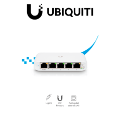 Ubiquiti Uswflexmini Switch Unifi Administrable Compacto De 5 Puertos 10/100/1000 Mbps Entrada De Poe 802.3af/at 