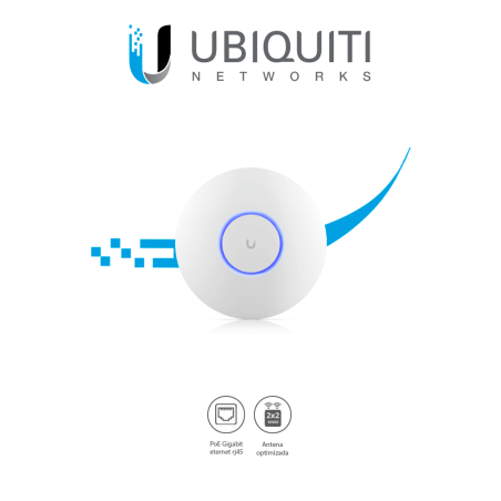 Ubiquiti U6lite  Punto De Acceso 2x2 Wifi 6 1.5 Gbps Con Radios De 5 Ghz (mumimo Y Ofdma) Y 2.4 Ghz (mimo)