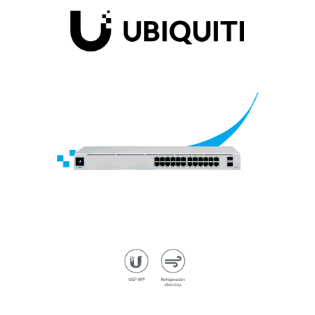 Ubiquiti Usw24 Unifi Switch Capa 2 De 24 Puertos 10/100/1000 Mbps  2 Puertos 1g Sfp Pantalla Informativa 