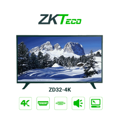 Zkteco Zd324k  Monitor Led Uhd Profesional De 32 Pulgadas / Resolución 3840 X 2160 / 3 Entradas De Video Hdmi Y 1 Vga / Altavoce